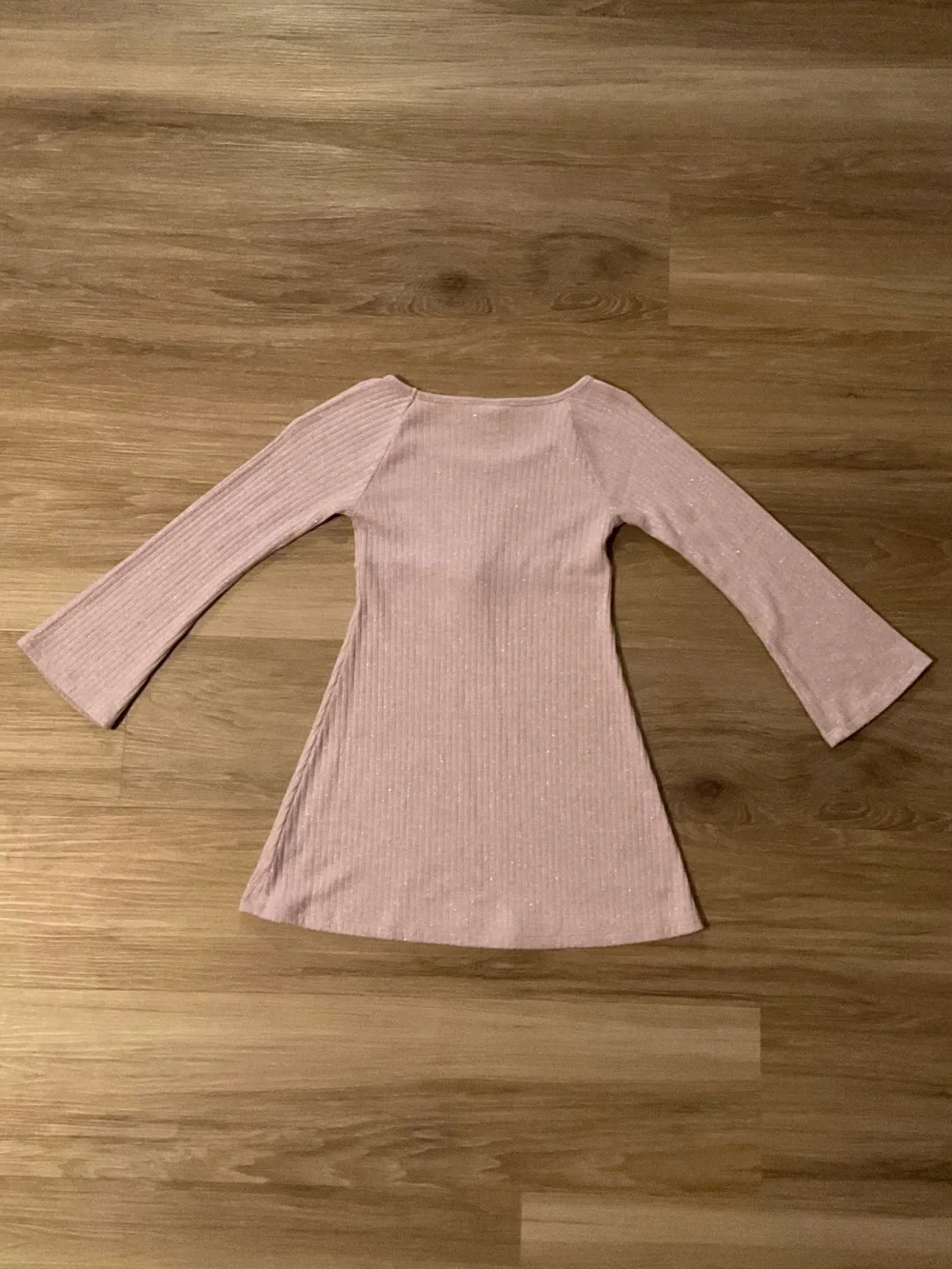 Old Navy Purple Ribbed Knit Dress with Front Tie